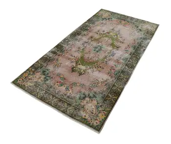 

114x221 Cm Green Handmade Bohemian Rug-4x7 Ft