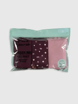 

Cotton High Waist Panties 3'lü