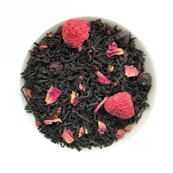 

Black tea with additives "raspberry with cream"