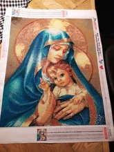 Diamond Embroidery Painting Icon Religious Home-Decor HUACAN Mosaic Cross-Stitch Square