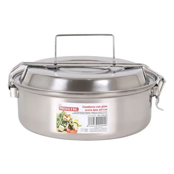 Lunch box Privilege Stainless steel(ø 21 x 8,5 cm
