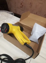 NEWACALOX-Pistola de aire caliente industrial, termorregulador LCD de 2000W, 220V, apto para enchufe de la UE, pistolas de calor con envoltura termal, boquilla de calentador