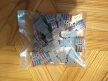 Miniconectores de Cable rápido, Conector de cableado de empalme de resorte compacto Universal, bloque de terminales Push-in, pct-222, 223