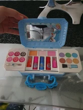 Conjunto de cosméticos de Disney para niñas, Set de belleza de juguete de frozen, elsa, anna, Blancanieves, Princesa, juguetes de moda, casa de juego, regalo para niños