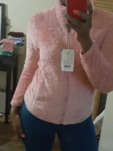 Fleece Jacket Coat Sweater Cardigan Windbreaker Spring Women Hooded-Warmer Wool Female