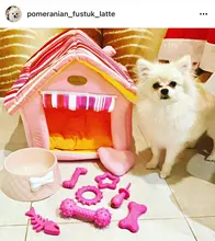 Dish Food-Bowls Feeder Dogs-Supplies Bowel Puppy-Shock-Proof Lovely Prevent Bowknot-Decor