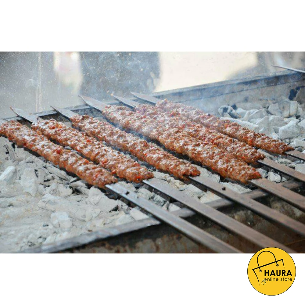

Adana Kebab Doner Meat Minced Iron Galvanized Skewers 50 Cm Kitchen Barbecue Grill Shish Quality Product Partial Free Shipping