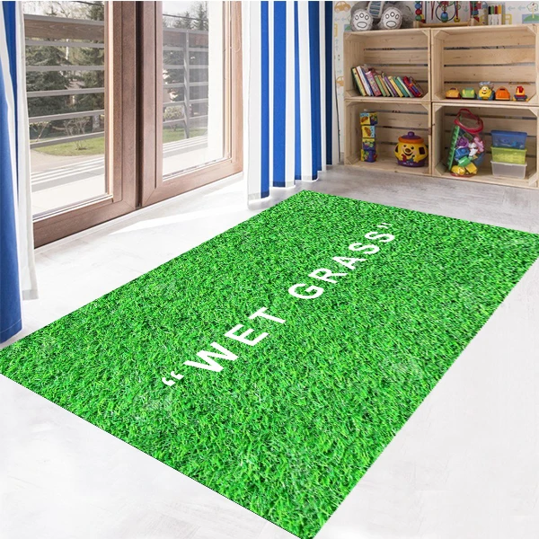 Wet Grass Rugwet-grass Rug Wet Grass Patterned Green Rug 