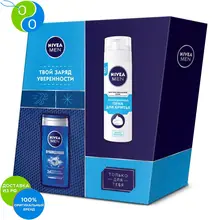 Набор подарочный Nivea Men Пробуждающий(гель для душа+ пена для бритья