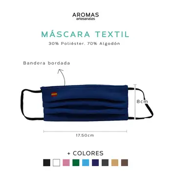 

Mascara Spain flag tack with rubber, PACK 3 units with filter coal activated pm2.5. And plug adapter mask.