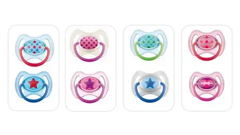 

Mam - Set pacifiers silicone with ring, sterile packed, from 18 months up, 2 pcs, assorted colors pacifiers and m
