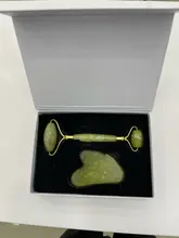 Rodillo de Jade Xiuyu Gua sha de piedra Natural, tablero raspador Guasha, conjunto de cuarzo, herramienta de masaje Facial, Estiramiento Facial, masajeador antiarrugas Delgado