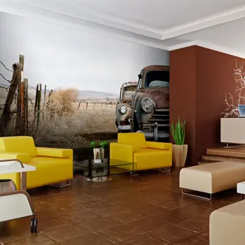 

Wall mural-two American cars Old-200x154 cm
