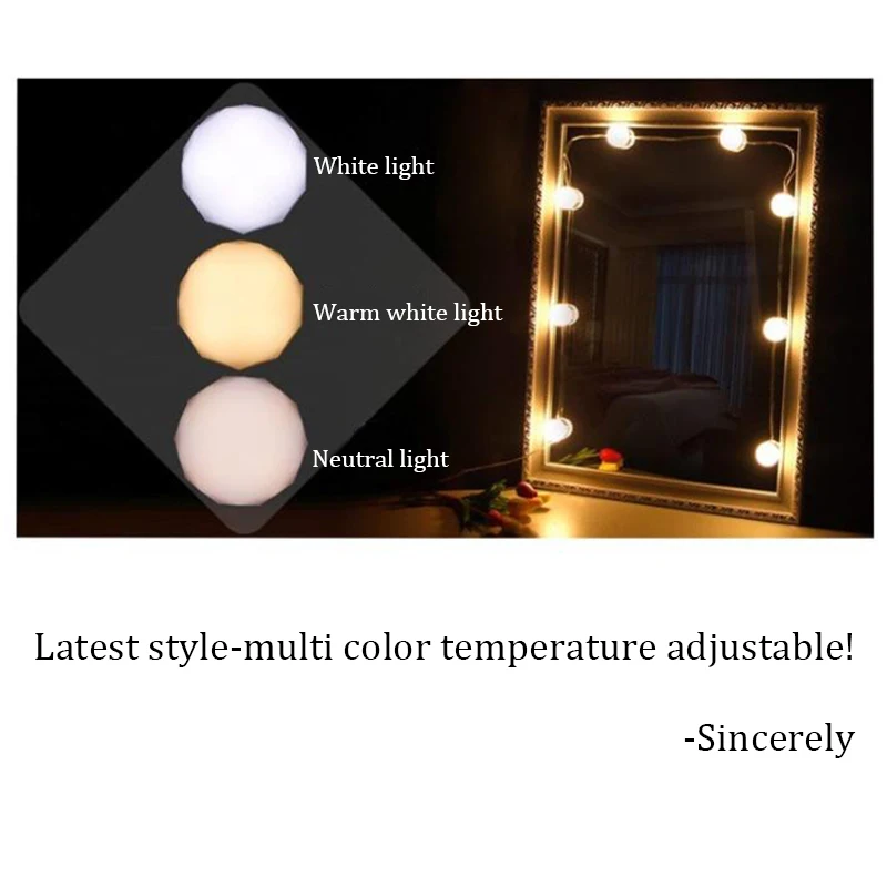 

Led mirror front bulb cosmetic mirror bulb