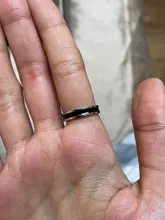 Anillos de boda de 4mm para mujer, de acero inoxidable, esmalte blanco y negro, joyería de compromiso para pareja, oro rosa, regalo minimalista, talla 3 a 10