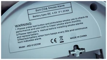 Detector de humo combinado, Detector de monóxido de carbono con pantalla, con batería, Sensor de alarma