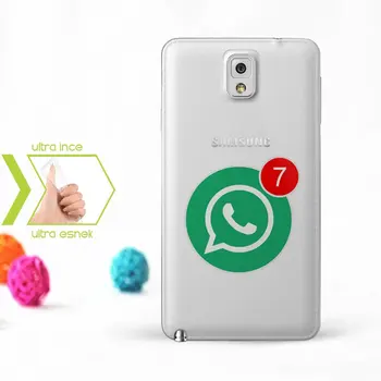 

Personalized Custom Samsung Galaxy Note 3 Slim Clear Silicone Phone Cover (WhatsApp-2)