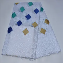 Новейшая африканская кружевная ткань из чистого хлопка, высокое качество, швейцарская вуаль, швейцарское кружево, хлопок, нигерийское французское кружево для женщин
