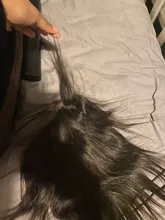 Queenlike-extensiones de pelo brasileñas con cierre de encaje, pelo Natural Remy liso con cierre de encaje suizo grande, Tamaño 7x7