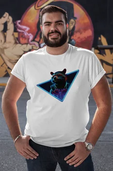 

Angemiel Wear Rocket Raccoon White Men 'S Cotton Big Size T-Shirt