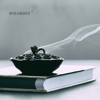 

WIZAMONY Censer Loutus Different size Home Decoration Ceramic Celadon Burner
