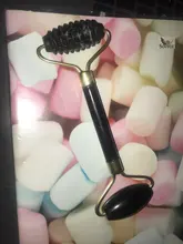 Rodillo de Jade de obsidiana, masajeador Gouache para cara, herramientas de cuidado para la piel Facial, corporal Natural, rodillos masajeadores de belleza