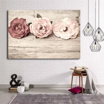 

3 flower Canvas Table
