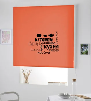 

Blind Iroa roll for Kitchen/Kitchen multilingual! ROLLER BLINDS TRANSLUCENT! (ORANGE 100X175)