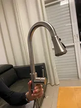 Kitchen Faucets Tap Brushed Nickel Third-Generation-Pull-Out Cold-Mixer Facuet Rozin