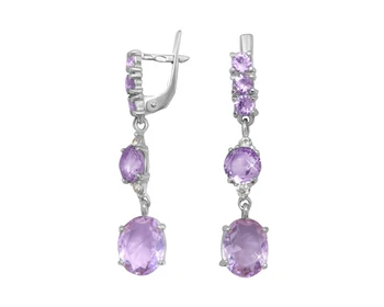 

Earrings made of silver with quartz Sint.