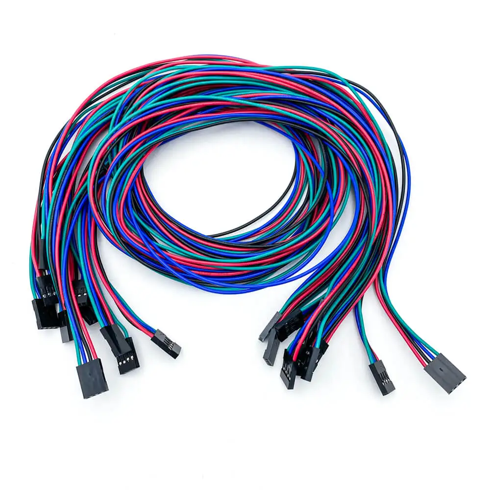 10 шт./лот RepRap провод 70 см 4pin Женский Dupont кабель Соединительный кабель для 3D принтера провода Перемычки kablo