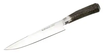 

Knife tooth GAUCHO-20A 20 cm MoVa steel sheet and deer antler grip.
