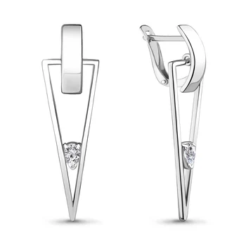 

Earrings made of silver with cubic zirconia