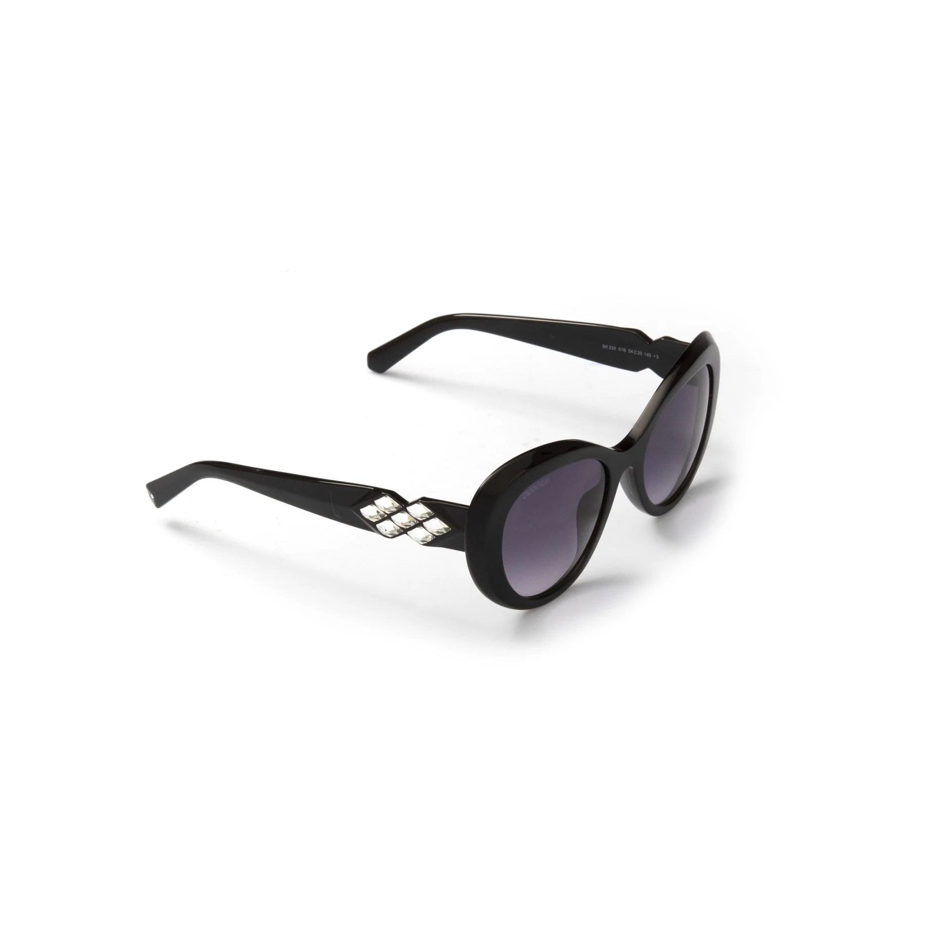 

Women's sunglasses swr 0224 01b bone black organic oval aval 54-20-140 swarovski