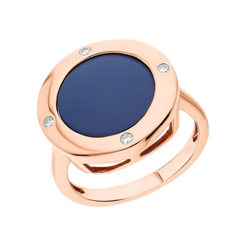 

Silver ring with ceramics and cubic zirconia sunlight sample 925