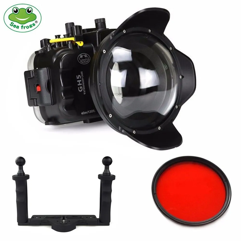 Seafrogs 40 м подводный корпус камеры комплект для Panasonic GH5 S GH5S с купольным портом и