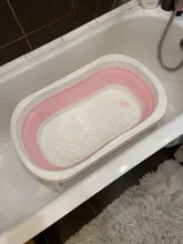 Bañera plegable grande para bebé, Cubo de baño portátil, base antideslizante, bañeras de baño portátiles para bebés recién nacidos, bañera antideslizante para niños