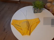 Bañador de talla grande bolsa bulto para hombre, ropa de baño Sexy de realce, bañadores impermeables