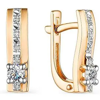 

Alcor earrings with 12 diamonds in red gold