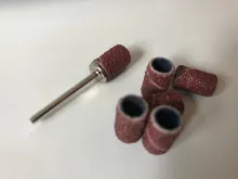 100 Uds 80 /120/180 para bandas de limado de manicura Gel eliminador de esmalte herramienta accesorio para máquina de clavos eléctrica taladro clavo Bits