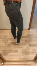 Gray Jeans Pencil-Pants Stretch Skinny Black High-Waist Korean Plus-Size Fashion Woman
