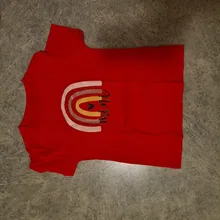 Camiseta a juego con estampado de Arco Iris para madre e hija, camiseta de manga corta con apariencia familiar, ropa de madre e hija, 1 unidad