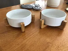 Pet-Bowl Dog-Accessories Feeding-Supplies Puppy Water-Feeder Cat Ceramic Dog-Food Durable