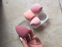 4/1pc maquillaje licuadora Puff cosmético de maquillaje esponja con caja de almacenamiento de la Fundación esponja para polvo herramienta de la belleza de las mujeres Accesorios