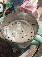Mini máquina de Cocina eléctrica multifunción para el hogar, olla caliente de una sola/doble capa, olla de arroz multieléctrica, sartén antiadherente, 220V