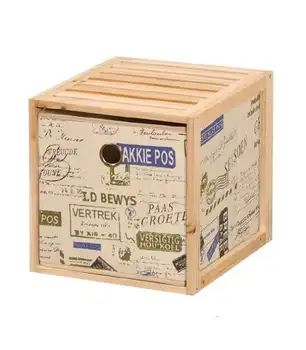 

Cube auxiliary 1 drawer decorated square.