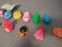 Bathing-Toy Float Swimming-Water-Toys Squeeze Animals Soft-Rubber Colorful Baby Sound-Squeaky