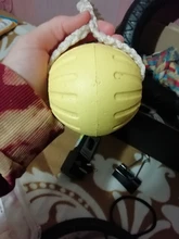 Dientes indestructibles mordida de goma divertido cachorro pelota de entrenamiento masticar juguetes ir conseguir sólido con cuerda de transporte perro mascota