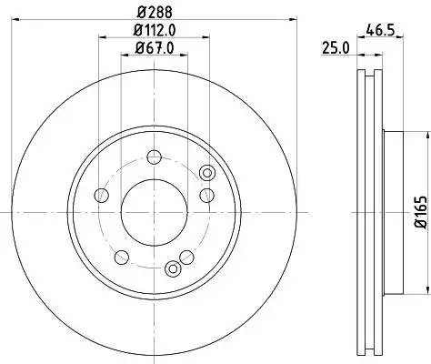 Диск тормозной передн. C-CLASS(W202) C-KLASSE(W202) C-CLASS Br