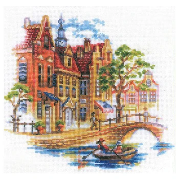 

M293 set for embroidery RTO 'walking around Amsterdam ', 25x25 cm